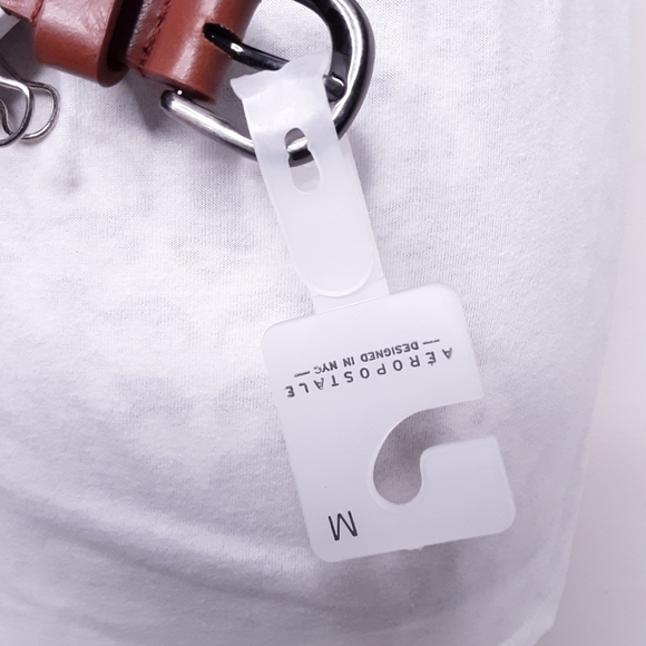 Aeropostale Womens Tan Narrow Braided Studded Belt Size Medium - Picture 2 of 8